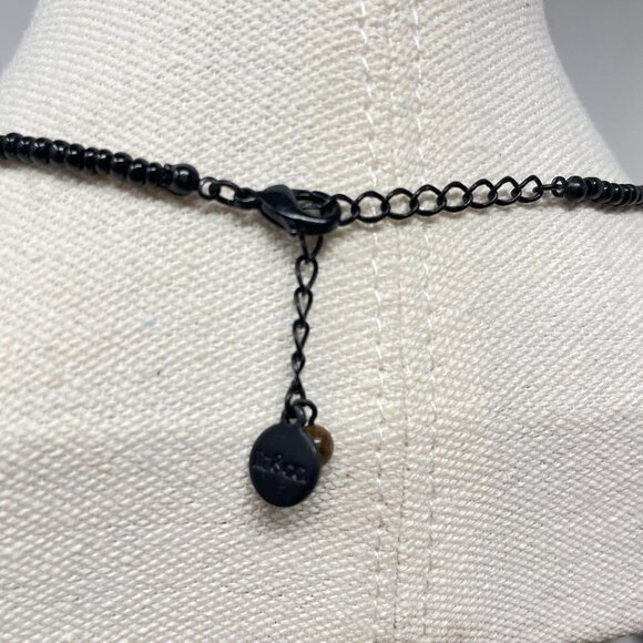 Liz‎ & Co Faceted Black Glass Necklace Goth Whimsigoth Dark Romance - Picture 10 of 10